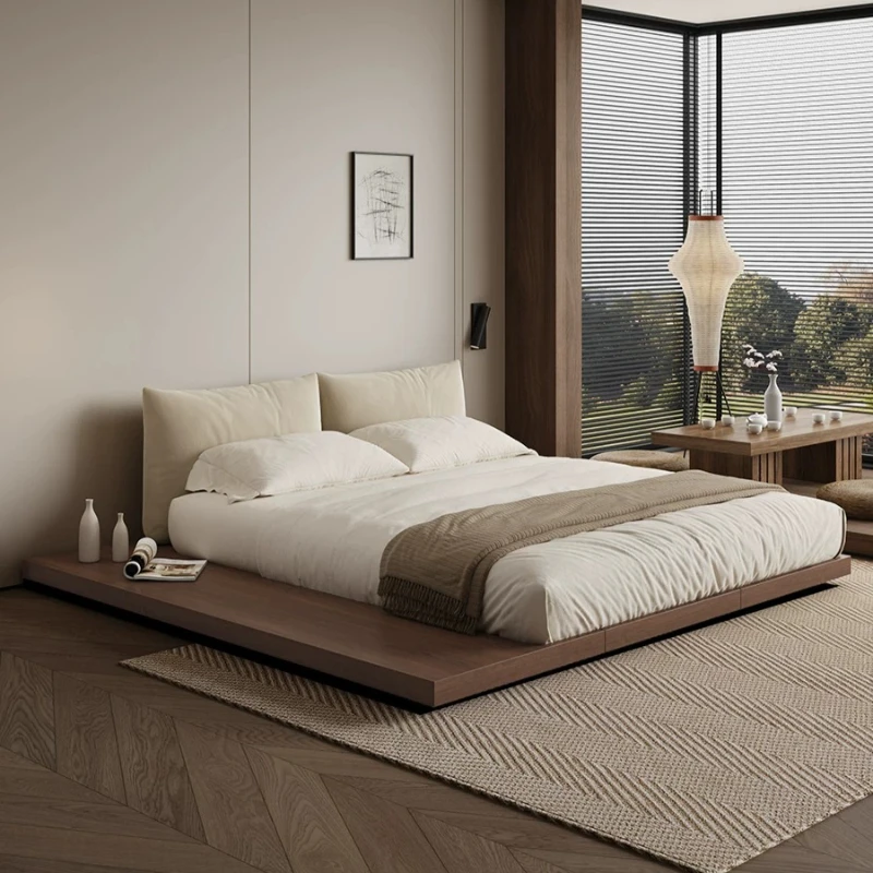 Modern Minimalist Bed European Fancy Tatami Cream Deluxe Bed Lounge Frame Double Muebles Para Dormitorio Bedroom Furniture