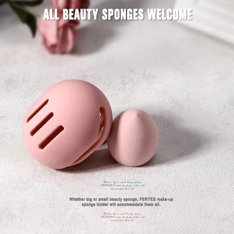 Makeup Sponge Holder Eco-Friendly Silicone Multi-hole Beauty Storage Case Travel Protable Cosmetic Puff Holder Box