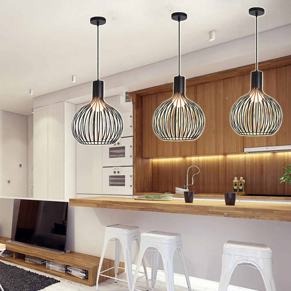 الثريا غرفة الطعام الثريا أباجورة مطعم مصباح الذهب الأسود الثريا الصناعية Win D الشمال مصباح بسيط Bedroo