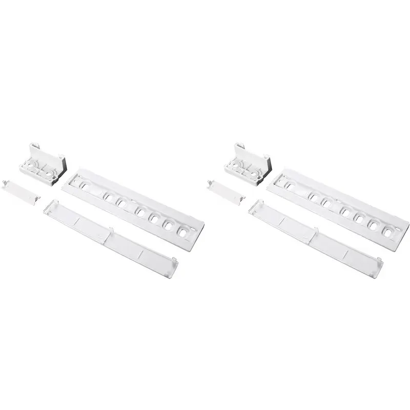 A97T 2X Integrated Home Refrigerator Door Plastic Mounting Bracket Fixing Slide Kits For Freezer Refrigerator Door Shelf Rail