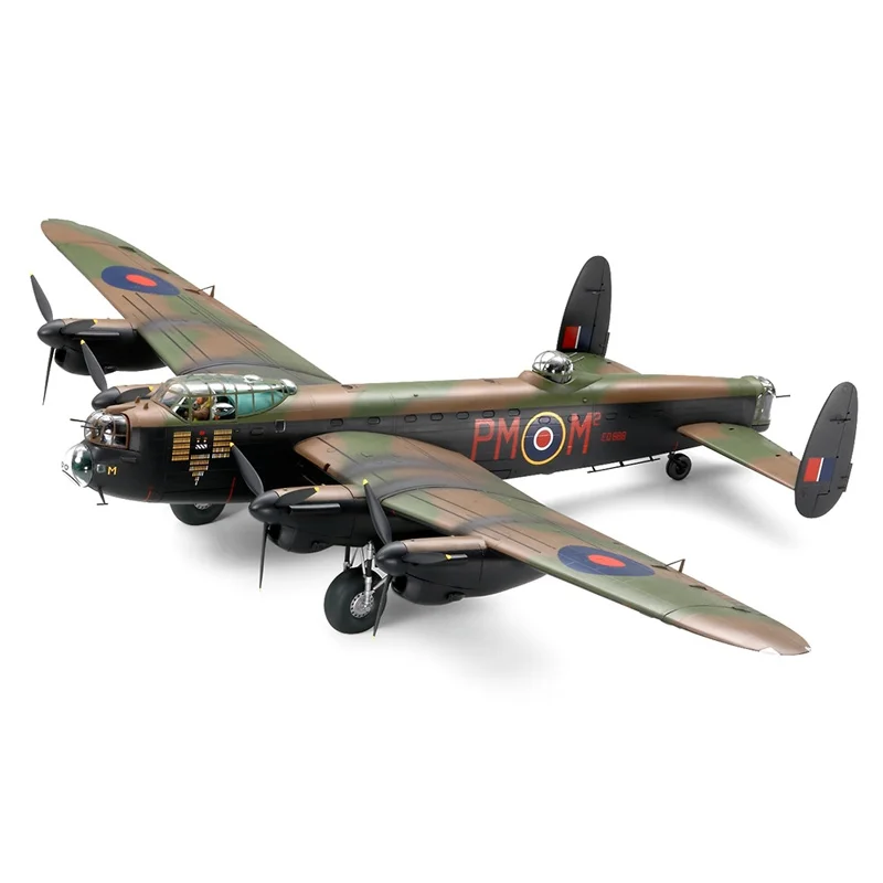 Modelo ensamblado estático Tamiya-61112 escala 1/48 para kit de modelo de bombardero pesado Lancaster B.MK.I/III británico