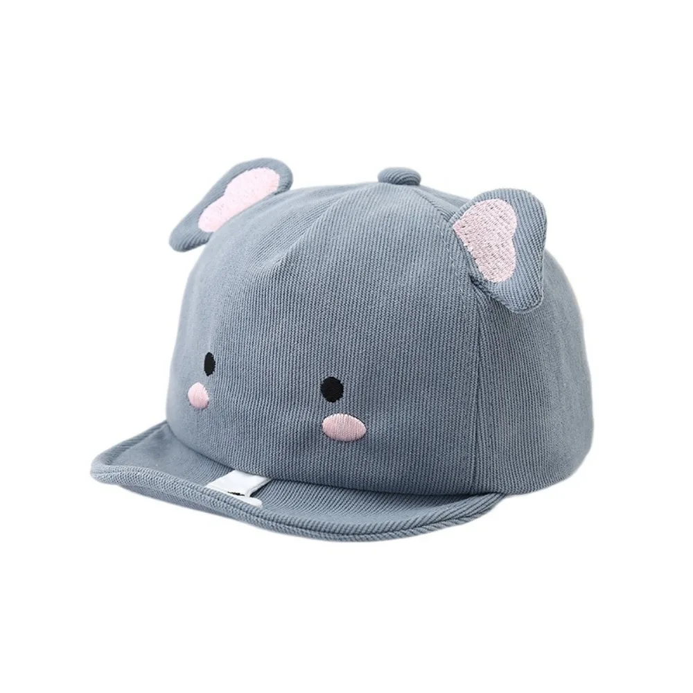 

Cute Animal Baby Baseball Hat Solid Color Soft Brim Cartoon Infant Peaked Cap Comfortable Breathable Kids Sun Hats Boys