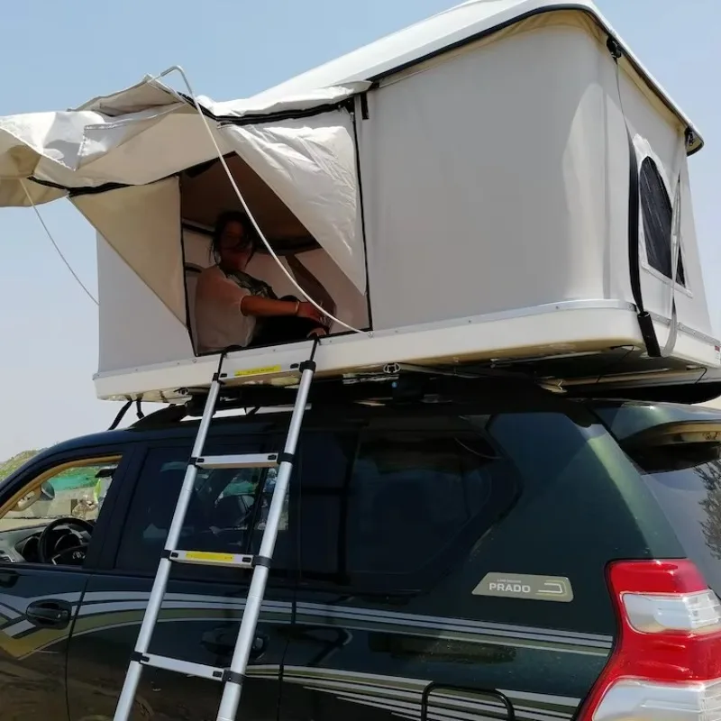 

Factory Supply Camp Hardtop Roof Top Tent Durable Fiberglass Shell for Sale