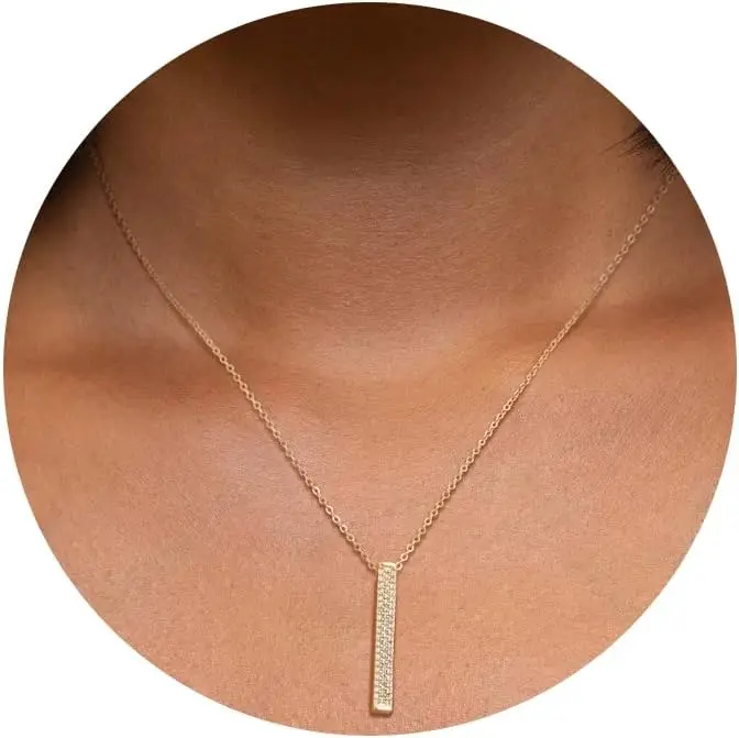 

Золотое ожерелье для женщин, позолоченное 14-каратным золотом, с круглым кулоном из кубического циркония, изящное ожерелье с витой цепочкой, простое украшение