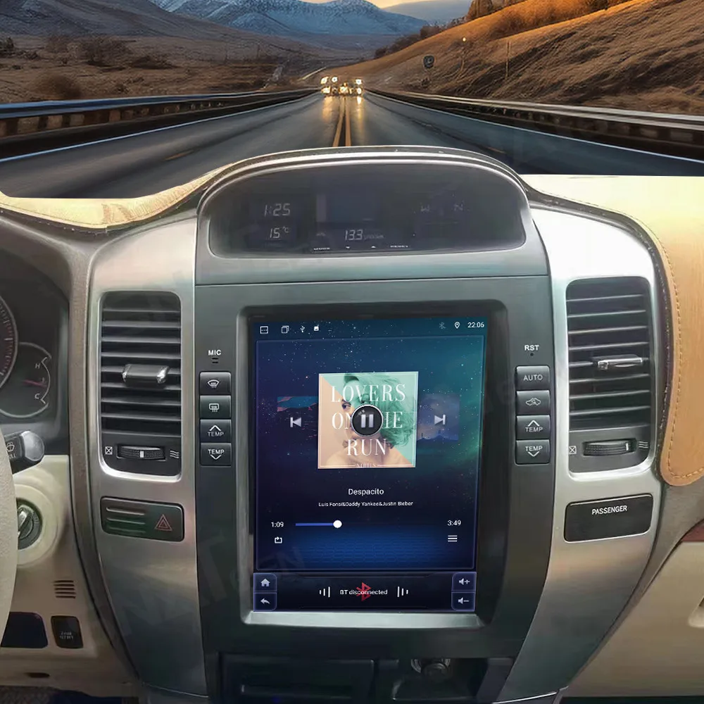 

10,4-дюймовый автомобильный радиоприемник CarPlay Android 13 для Toyota Land Cruiser Prado 2002-2009, мультимедийный плеер с сенсорным экраном, GPS-навигация, DSP