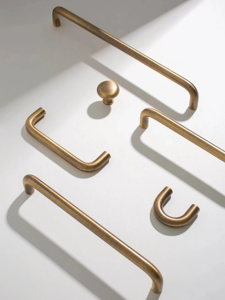 Minimalism Bronze Furniture Handles Wardrobe Kitchen Cupboard Cloakroom Bedside Small Cabinet Handle Decorative Knob