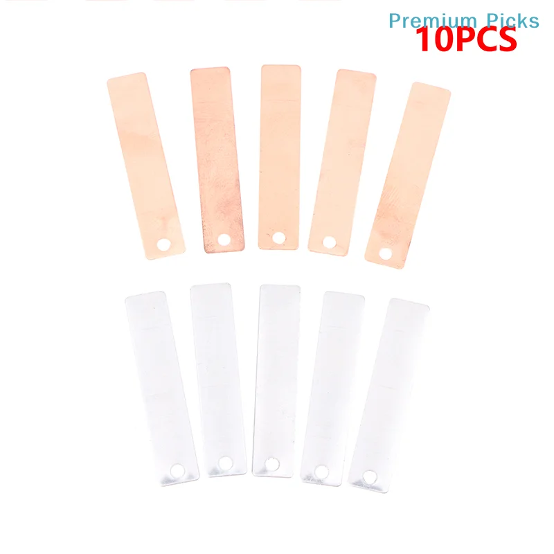 portable10 PCS Copper Sheet Zinc Electrode Strip Anode For Electroplating Plate DIY Fruit Materials Consumables Strips