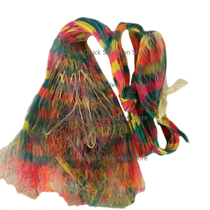 Chinese Factory Hand-made rainbow Hand Throw Cast Net Multifilament  Drawstring Fishing Net for Fish and Shrimp