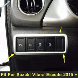 Car Interior Headlight Switch Sequin Foglight Adjust Cover Trim Refit Accessories 1PCS Fit For Suzuki Vitara Escudo 2015 - 2022