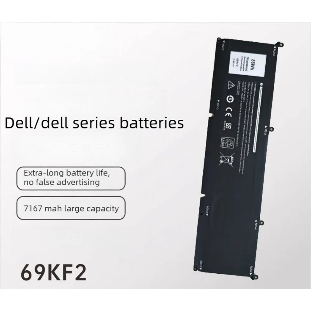 Laptop battery 69KF2 For Dell XPS 15 9500 9510 9520 Precision 5550 G15 5511 5515 G7 7500 P91F ALIENWARE M15 R4 R5 R6 M17 R3 R4