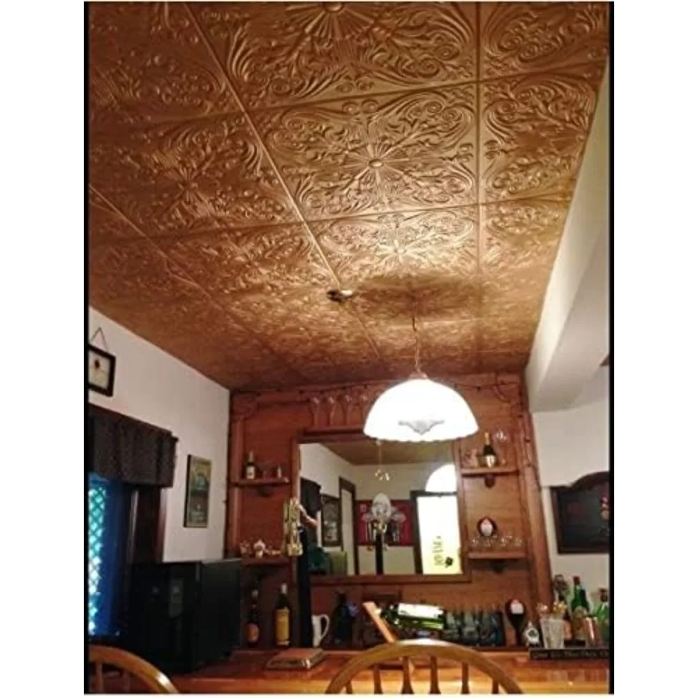 50 unidades de azulejos de techo de espuma de 20x20 - Cubiertas de aproximadamente 135 pies cuadrados - Azulejo de techo de poliestireno para recoger aplicaciones