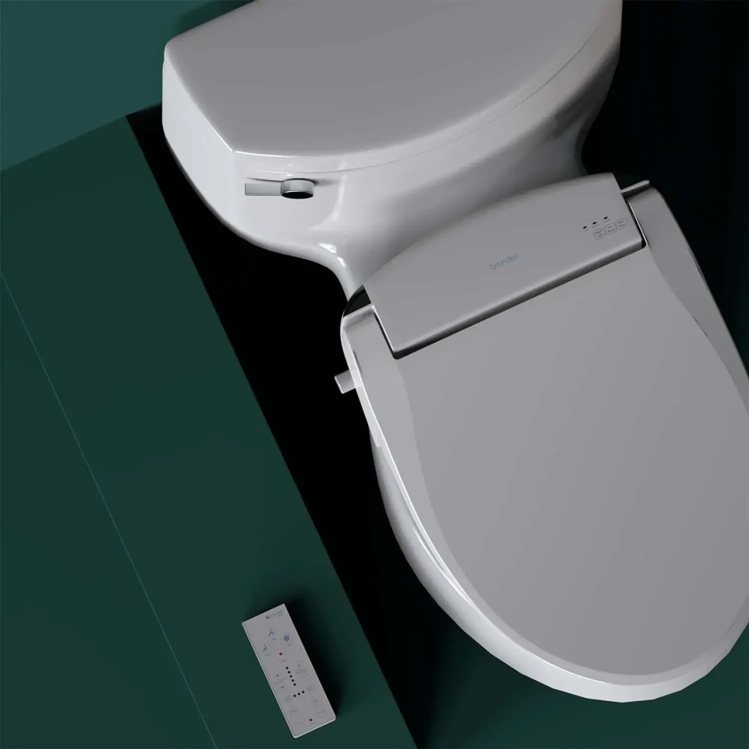 Swash SE600 asiento de inodoro de bidé, se adapta a inodoros alargados, boquilla de acero inoxidable oscilante blanca, secador de aire caliente