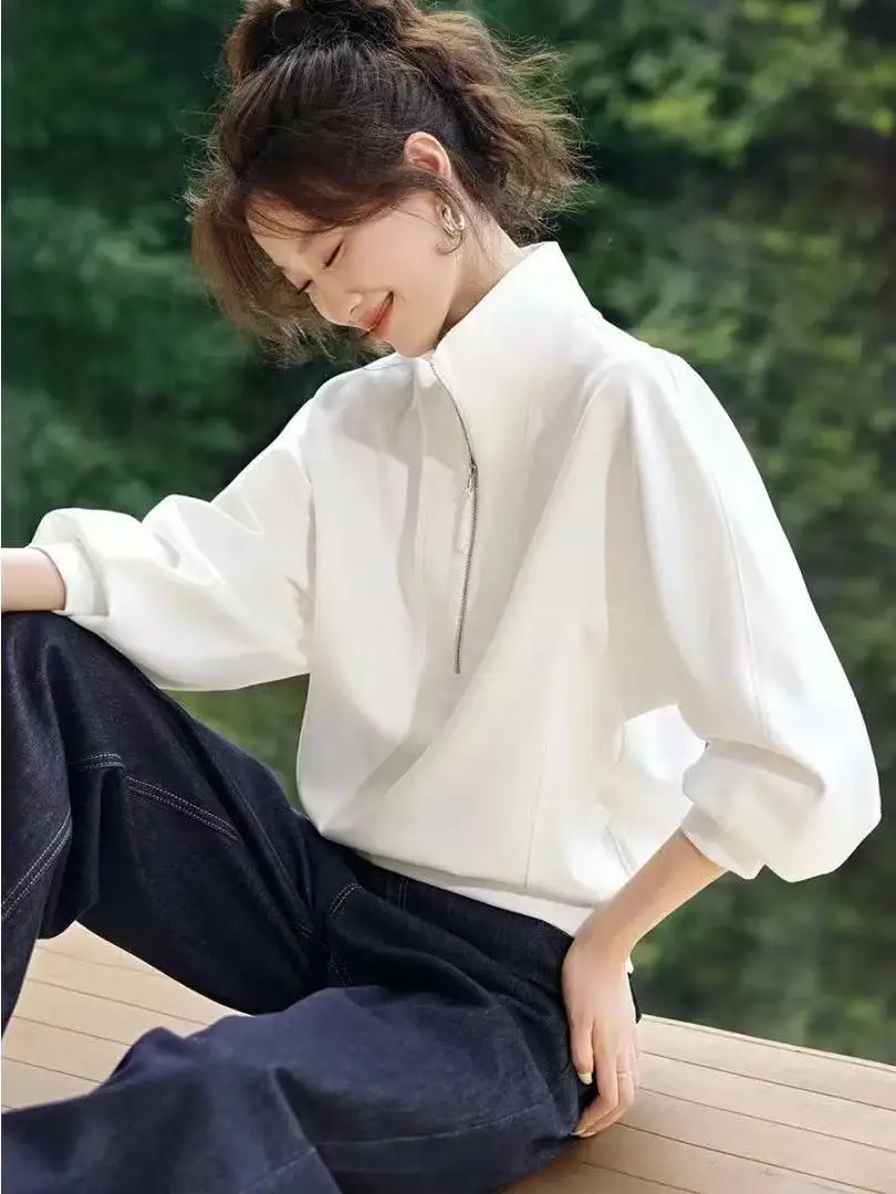 Outlet Store Premium Feel f fermeture éclair longue Sve femmes printemps automne ample minceur vêtements d'extérieur marque op Sle