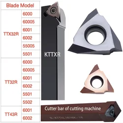 5PS TTX32R 6001 60005 Stainless Steel CNC Threading Toolholder Indexable Cement Carbide Vertical Screw Threaded Insert KTTXR1616