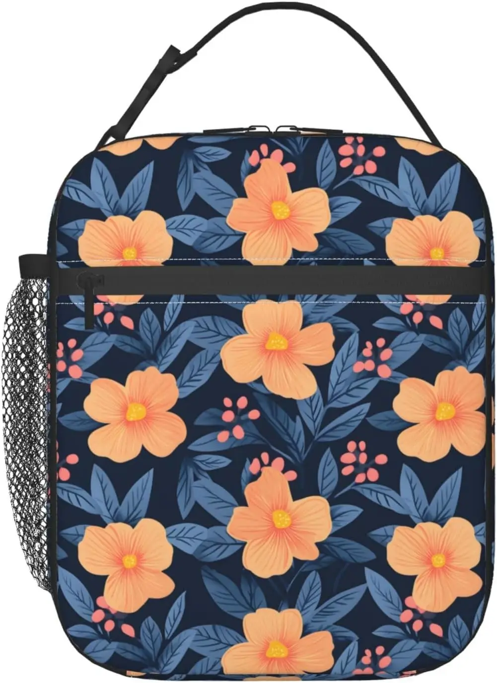 

Floral Lunch Box for Women Kids Girls Men Insulated Lunch Bag Lunchbox Adults Lunch Tote Bags Reusable Cooler for Work Office Sc