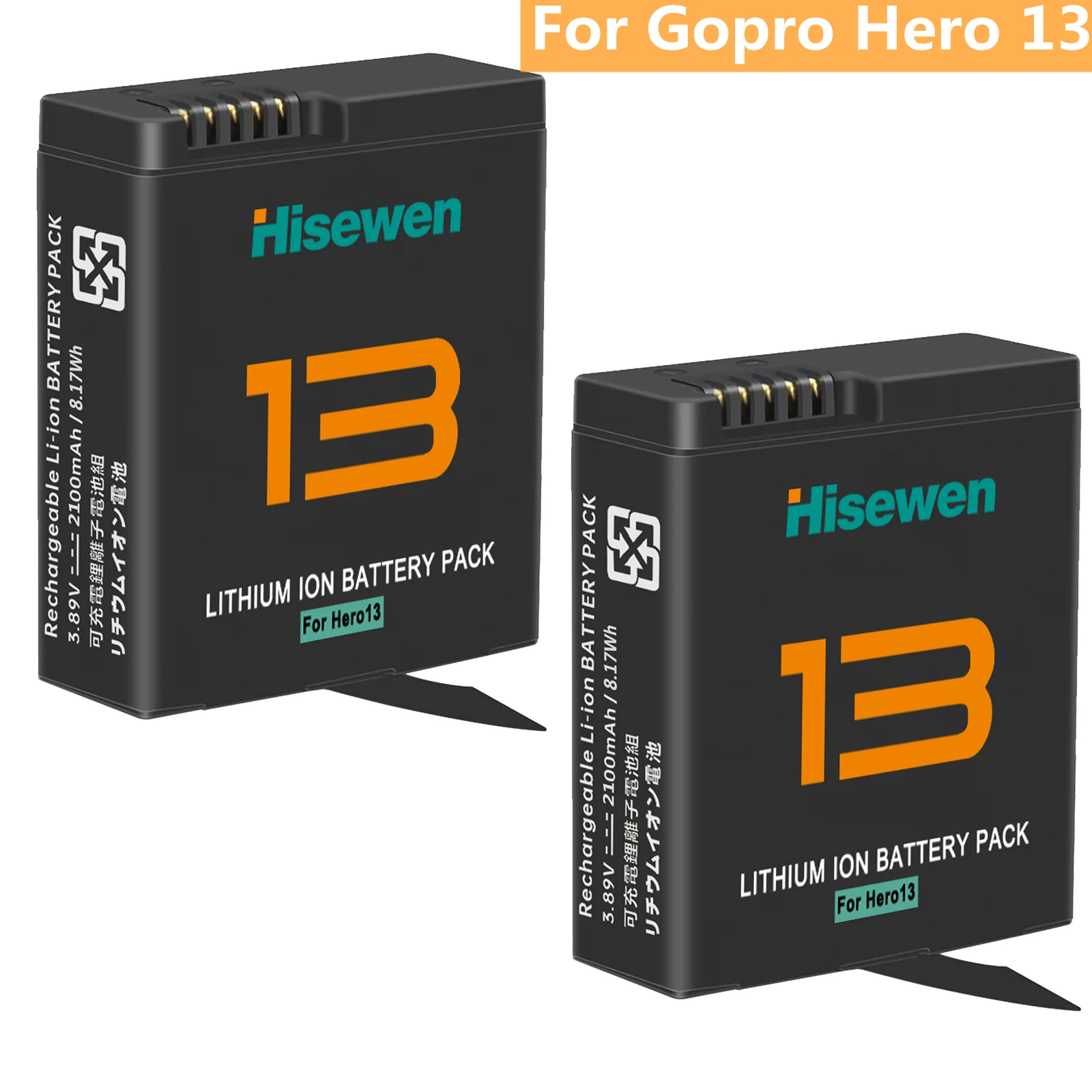 

New Gopro hero 13 Battery + 3 Slots Storage Box Charger for Gopro Hero 13 Black Camera Accessories 2100mAh for hero 13 Camera