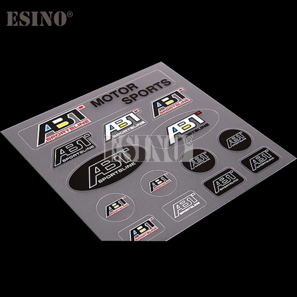 نافذة مرآة الرؤية الخلفية مقبض الباب ملصق لاصق للجسم مجموعة ملصقات زخرفية لرياضات السيارات ABT Sportsline