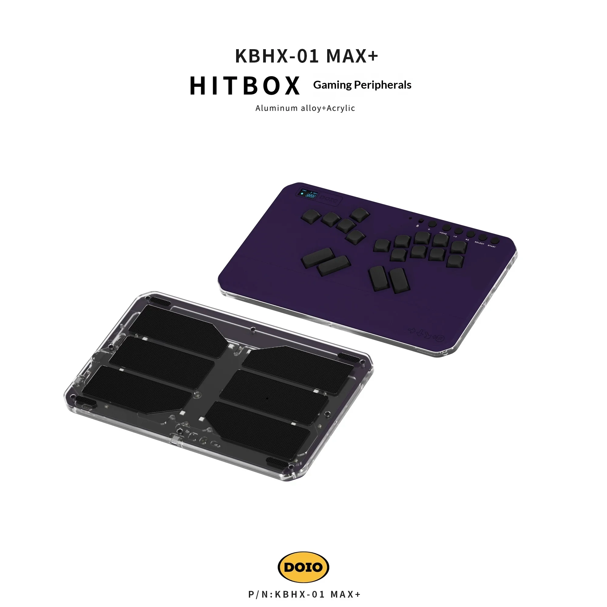 DOIO KBHX-01MAX Game Keyboard Parameter Real-Time Adjustment Independent Light Control Wireless Keyboard Aluminum Alloy Material