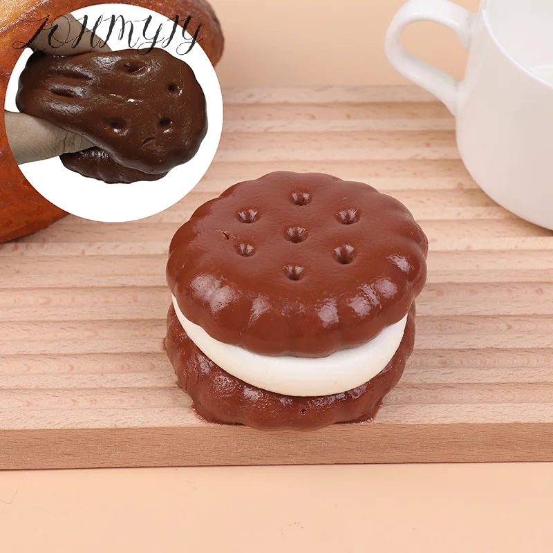 1PC Kids Toy Gifts Novelty Chocolate Sandwich Biscuits Pinched Water Mochi Taba   Sense Of Stress Relief Prop