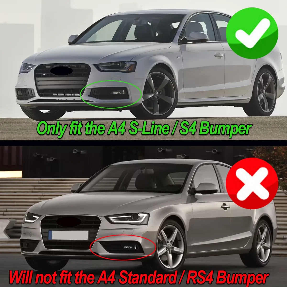 

Для Audi A4 B8.5 S4 8K2 8K5 2013-2016: Глянцевые черные гоночные решетки радиатора в стиле RS4 с сеткой «соты» для бампера