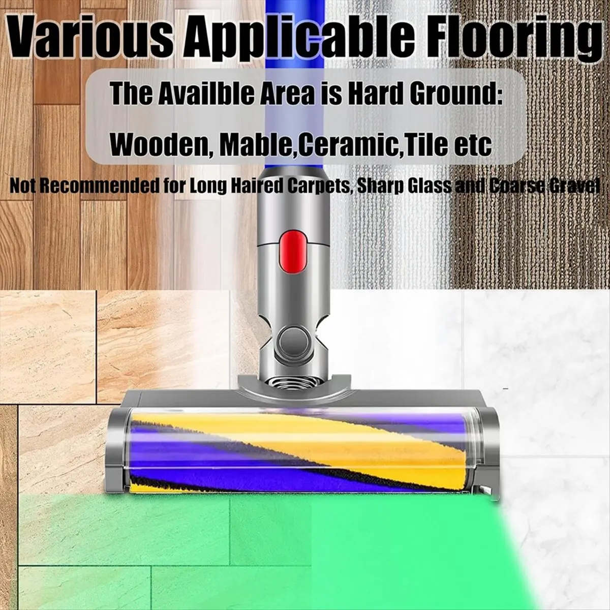 

Насадка-щетка AA96 для V7 V8 V10 V11 V15, сменная насадка для уборки твердых полов с подсветкой для обнаружения пыли