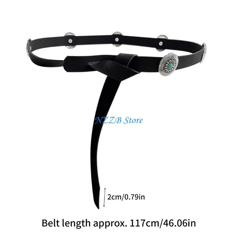 T21F 허리 벨트 새겨진 꽃 카우보이 카우걸 매력 빈티지 벨트