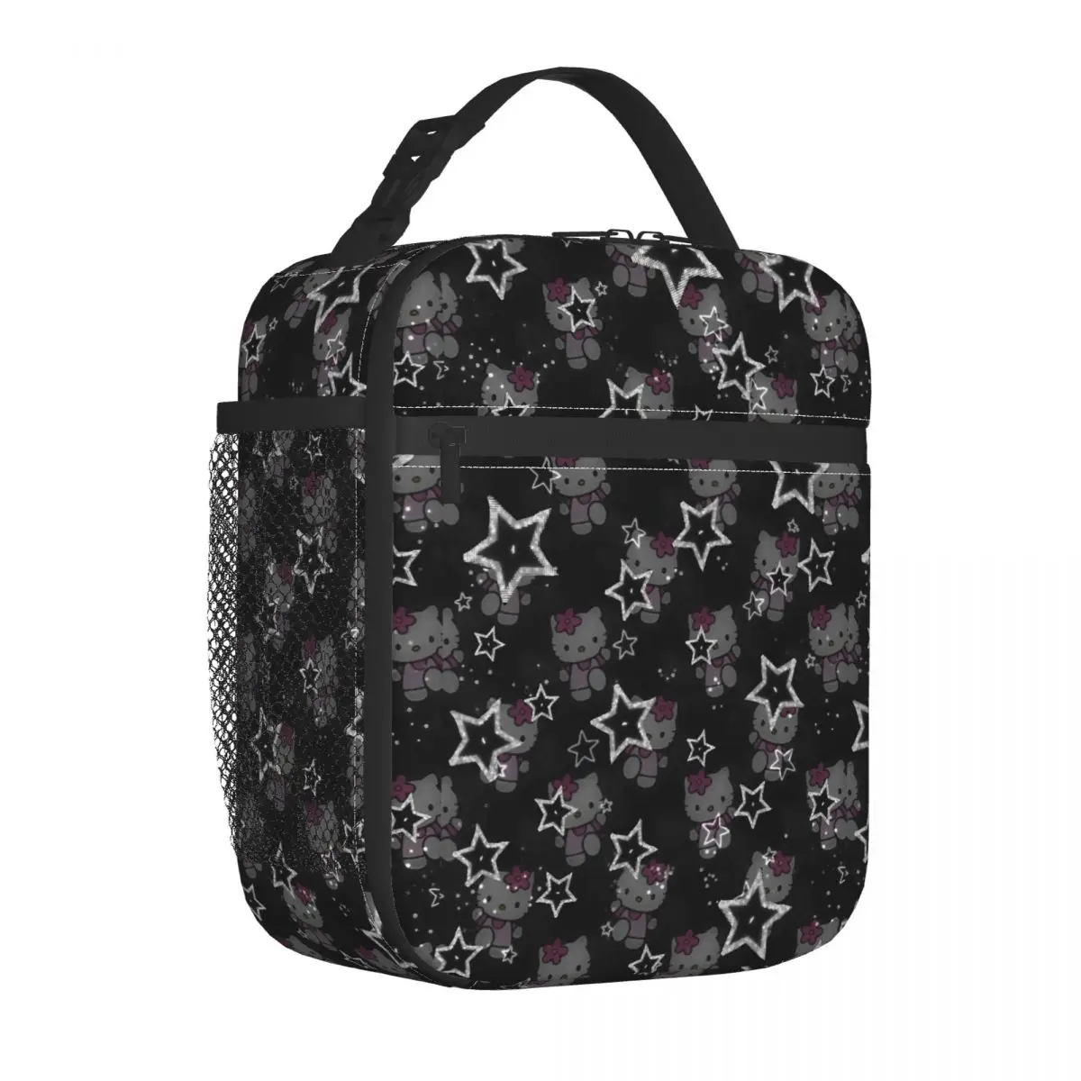 

Сумка для ланча Hello Kitty для женщин, милая мультяшная коробка для еды с принтом животных, забавная сумка-холодильник для пикника, Портативная Сумка-тоут из ткани «Оксфорд» для еды