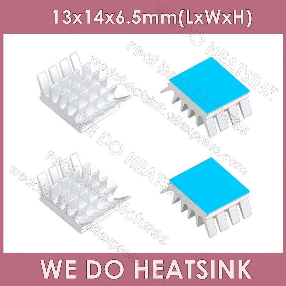 

WE DO HEATSINK 13x14x6.5mm Without or With Thermal Pad Spiky Silver Aluminum Cooling Cooler Chipset Heat Sink RAM Radiator