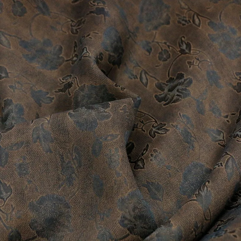 

Black and blue Zen-inspired classic pattern silk jacquard fragrant gauze fabric a niche