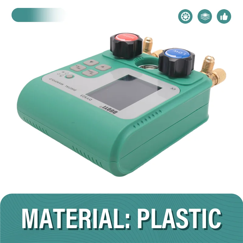 

ABRB-0-6000Kpa Тестер температуры охлаждения HVAC Цифровой манометр коллектора Вакуумметр Ремонт хладагента жидкости