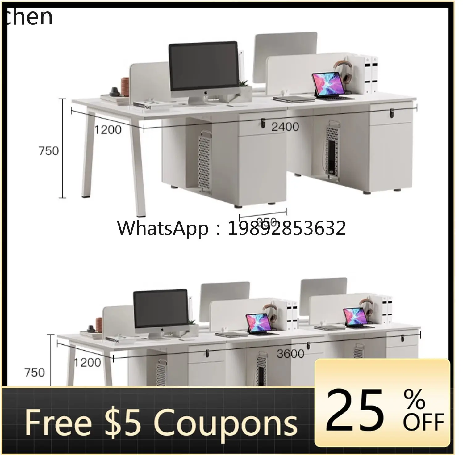 

office desk and chair combination white environmentally friendly workstation screen partition card position conjoined
