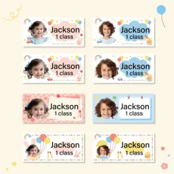 Personalized Label rainbow Stickers - Custom Name Stickers for Water Bottles, Cups, and Children's Stationery Waterproof - ZP1