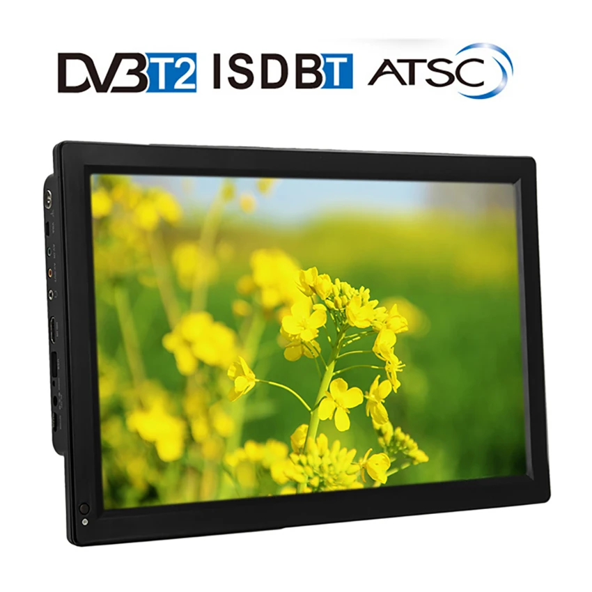 

D14 14.1 Inch HD LED Screen Portable TV DVB-T2 ATSC Digital Analog Television Mini Small Car TV Support MP4 Monitor for PS4