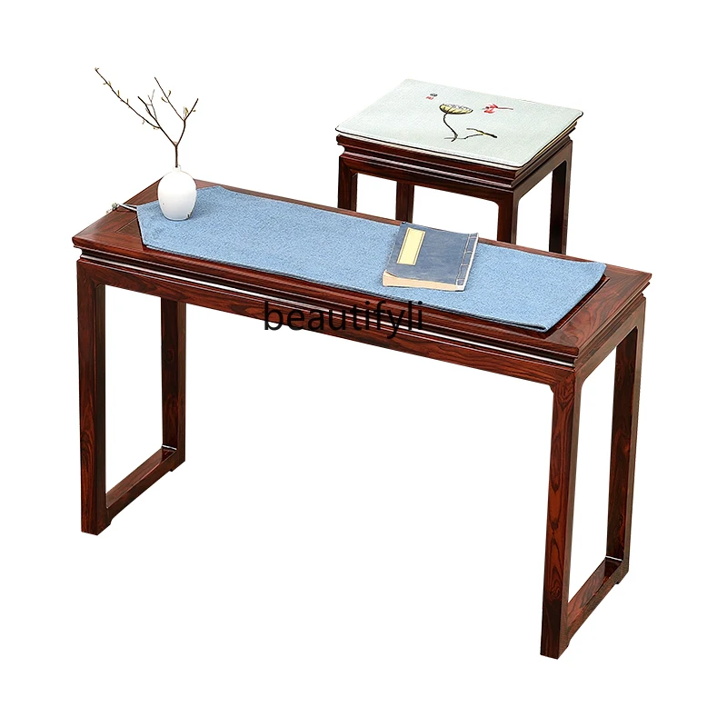 

Rosewood Ancient Dalbergia Latifolia Paiono Table Log Tea Table Indonesia Black Sandal Wood Calligraphy Table