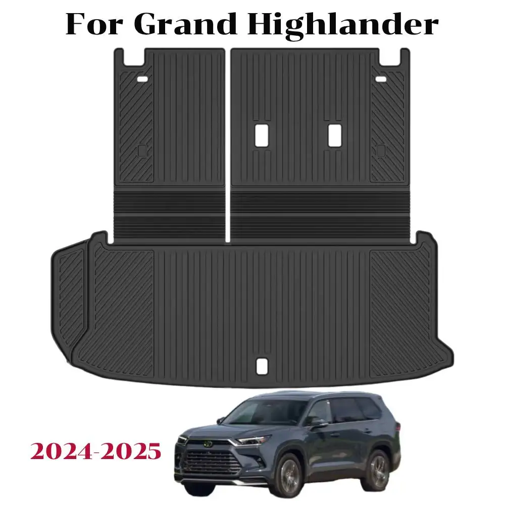 

Cargo Liner for 2025 2024 Grand Highlander, Cargo Mat Seat Backrest 2 in 1 Mat All-Weather TPE Back Seat Protector Trunk Mat