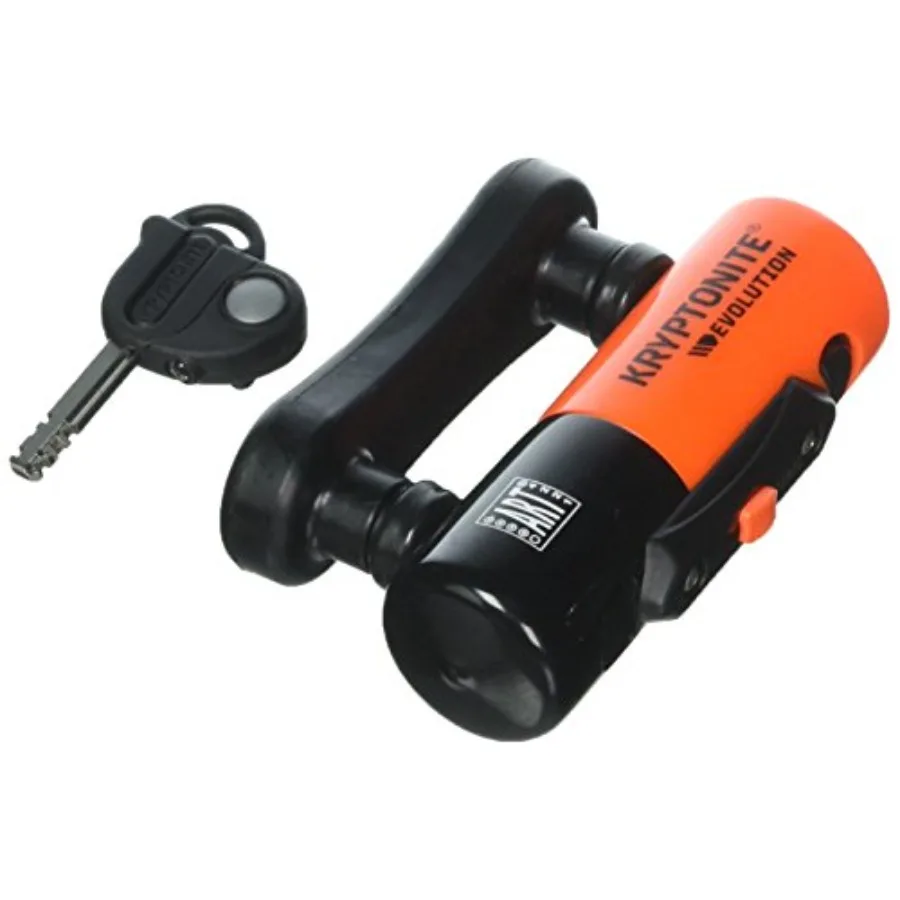 

High-Security Anti-Theft Orange Bike Lock with 13mm Hardened Max-Performance Steel Shackle for Urban Commuting and Outdoor Stor