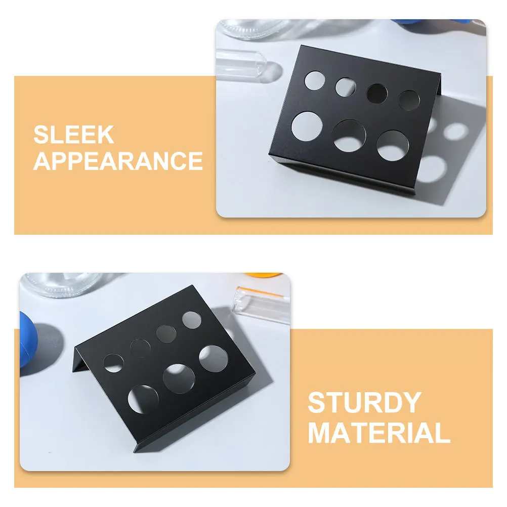 2 قطعة حامل أكواب حبر الوشم رف الصباغ مستطيل 7 ثقوب منظم معدني حامل لتخزين مستلزمات الحبر