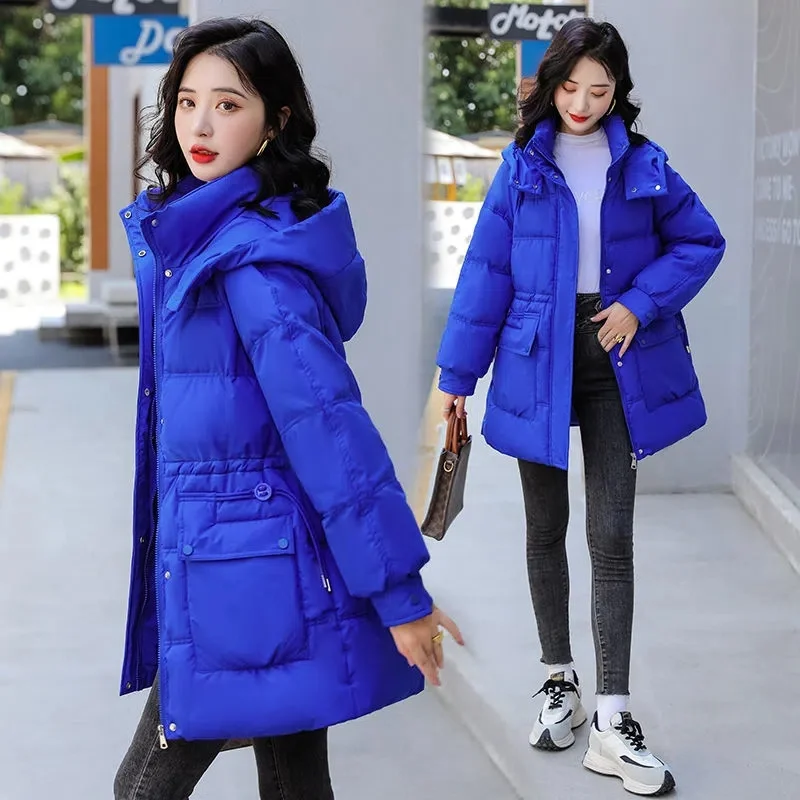 Down Padded Jacket Women\'s Winter Long Warm Thicken Parkas Coat 2022 New Winter Women Cotton Jacket Korean Loose Bread Jacket