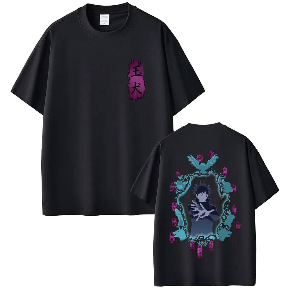 

Anime Jujutsu Kaisen Fushiguro Megumi Summon Divine Dogs T-shirt Men Women Manga Oversized T Shirts Male Teen Cartoon T-shirts