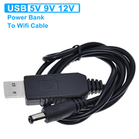 TZT USB Power Boost Line DC 5V to DC 9V / 12V Step UP Module USB Converter Adapter Router Cable 2.1x5.5mm Plug