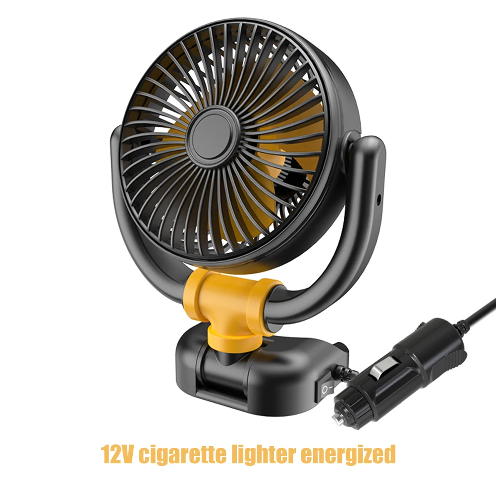 8/5 Inch 12/5V Portable Car Fan Mini Car Cooling Fan for Truck Dashboard  Car Oscillating Fan with Cigarette Lighter/usb Charger
