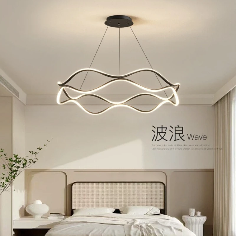 

New lamps Modern simple Nordic bedroom light luxury ring Italian art main