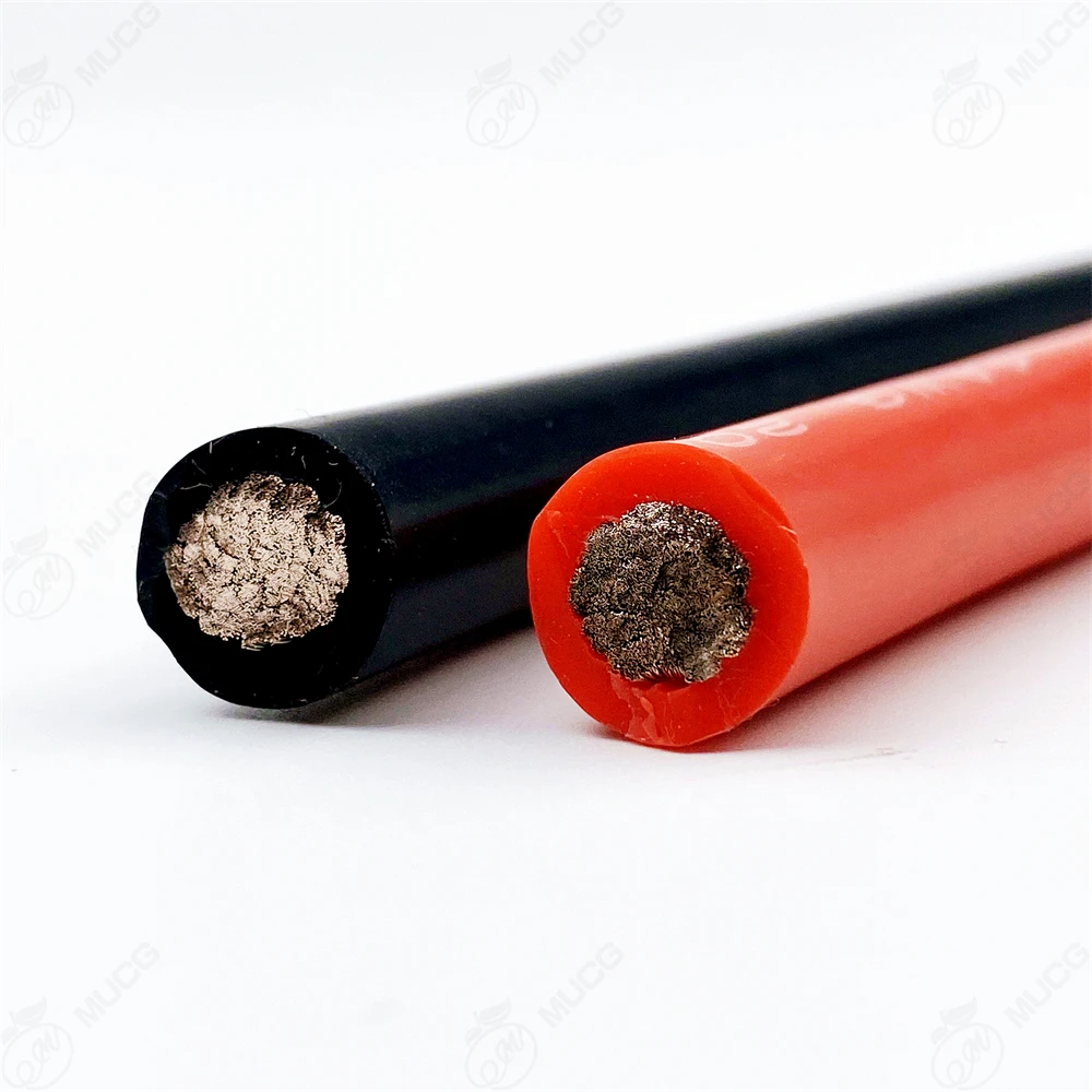 Silicone wire Electric cable Black Red color very soft Auto Battery Start 8awg 6awg 4awg 2awg 1awg 8 6 4 2 1 awg 25mm 35mm 50mm