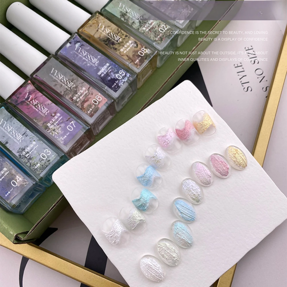 

15ml Pearlescent Watercolor Blooming Gel Polish Gradient Marble Semi Permanent Nail Varnish Gel Paint Nail Art Design Supplies