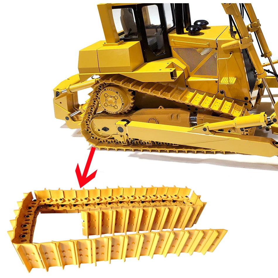 RC Hydraulic Bulldozer Track D9T JDM 98 Loader Model Metal Walking Track Accessories