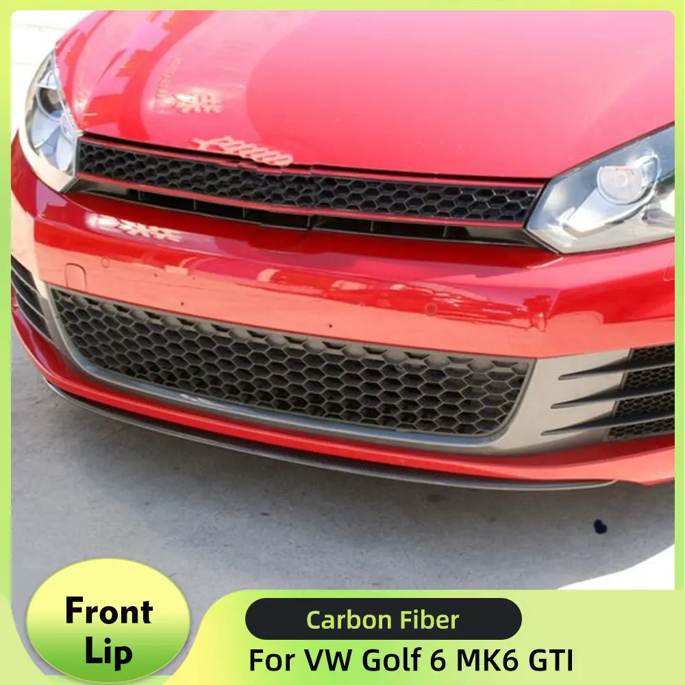 

Carbon Fiber / FRP Black Car Front Bumper Lip Spoiler For Volkswagen VW Golf 6 MK6 GTI 2010 2011 2012 2013 Front Lip Guard