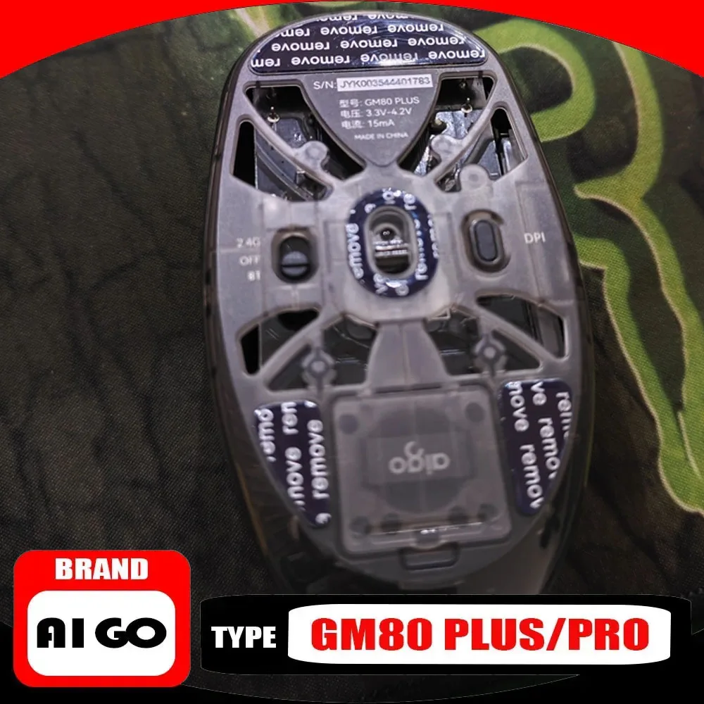 Aigo GM80 PLUS PRO Wireless Mouse Bluetooth PAW3311/PAW3395 Lightweight 1000HZ Three-mode Gaming Mouse E-sports Sensitive