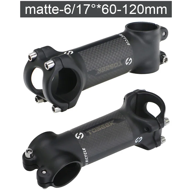 Toseek Bicycle Stem 6degree 17degree Bicycle Handlebar Stem Carbon+aluminum MTB Power Ultralight Road Mountain Bike Table
