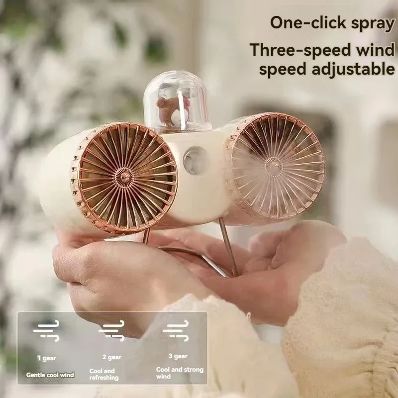 มือถือ USB ชาร์จพัดลมมินินักเรียนแบบพกพาเงียบสํานักงานหอพักพัดลมระบายความร้อนด้วย Li สีสันสดใสสามระดับ