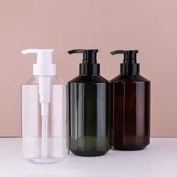 15pcs 300/500ml PET Lotion Pump Bottle Hand Sanitizer Bottle Shampoo and Body Wash Dispenser Empty Container Cosmetics Packaging